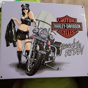Harley Davidson Tin embossed sign